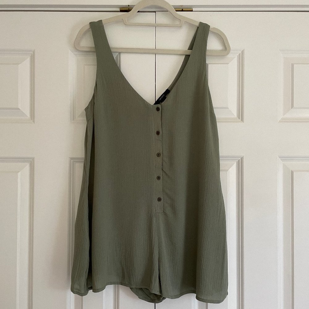 Forever 21 green romper